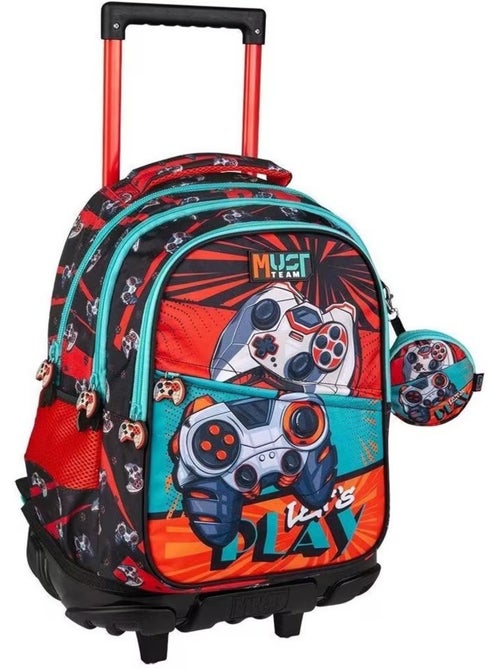 Sac à roulettes CMP en tissu imprimé manettes - Kiabi