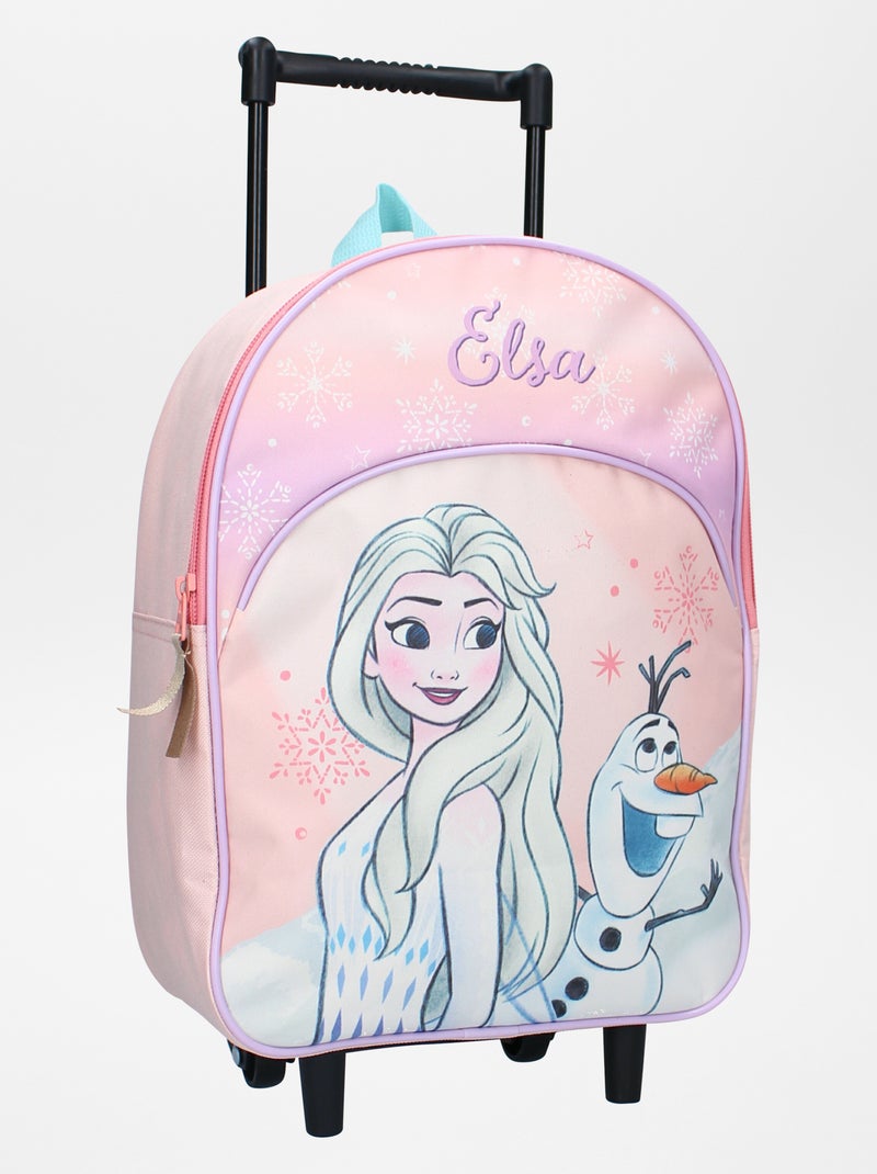 Sac à roulettes 'Elsa' 'Reine des neiges' Rose - Kiabi
