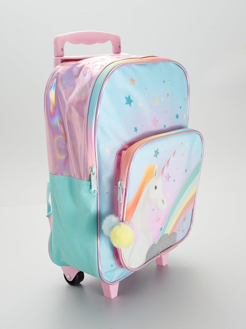 Sac à roulettes 'licorne' multicolore - Kiabi
