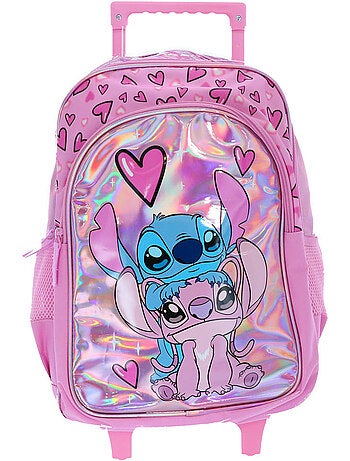 Sac à roulettes Lilo et Stitch 48 cm à 2 compartiments cœur