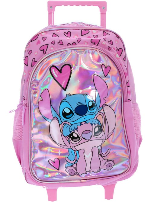 Sac à roulettes Lilo et Stitch 48 cm à 2 compartiments cœur - Kiabi Sac à roulettes Lilo et Stitch 48 cm à 2 compartiments cœur - Kiabi