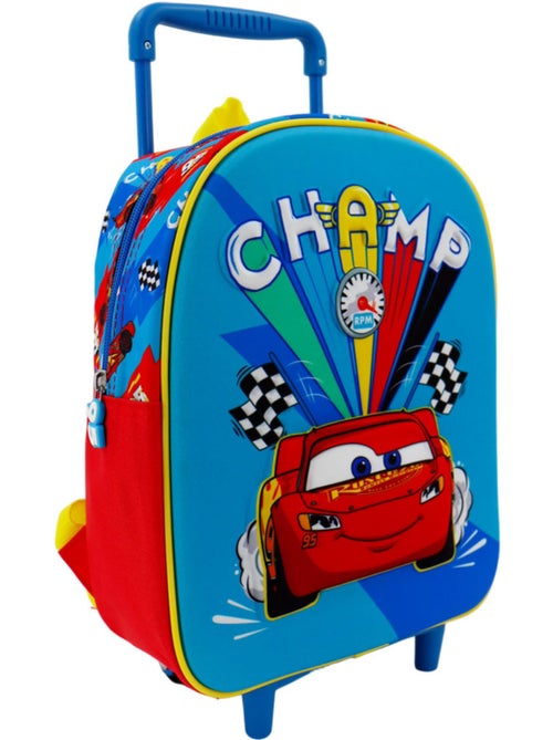 Sac à Roulettes Maternelle Cars Champion 30 CM - Trolley scolaire - Kiabi