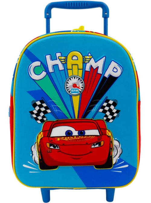 Sac à Roulettes Maternelle Cars Champion 30 CM - Trolley scolaire - Kiabi