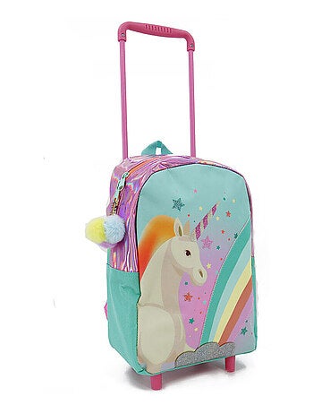 Sac à roulettes maternelle motif Licorne - Pratique