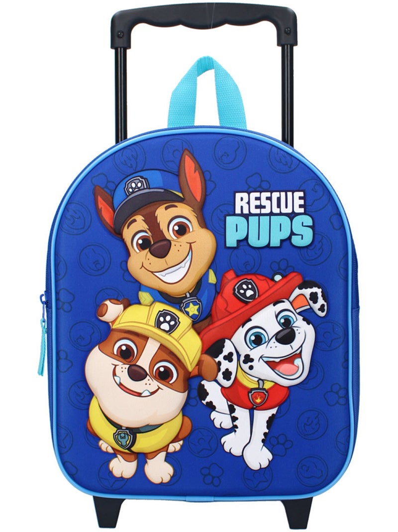 Sac à Roulettes maternelle Pat Patrouille Rescue Pup  32 CM - Trolley enfant Bleu Multicolore - Kiabi