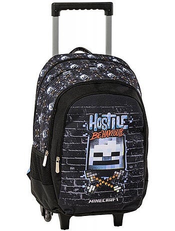 Sac à roulettes Minecraft Squelette 44 cm avec poignée télescopique MINECRAFT