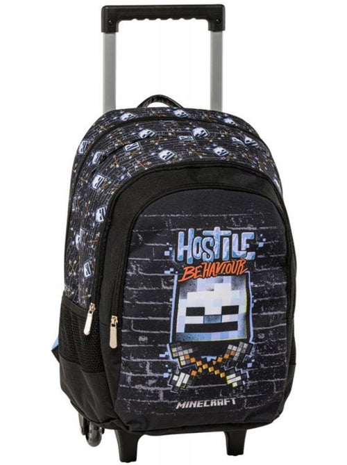 Sac à roulettes Minecraft Squelette 44 cm avec poignée télescopique MINECRAFT - Kiabi Sac à roulettes Minecraft Squelette 44 cm avec poignée télescopique MINECRAFT - Kiabi