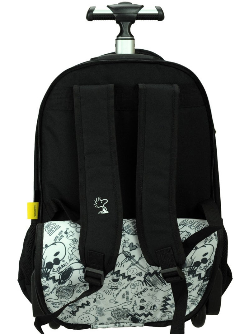 Sac à roulettes Snoopy Peanuts 48 CM Noir Blanc Gris - Kiabi