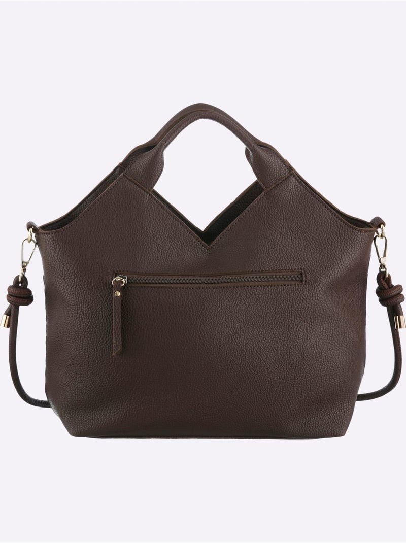 Sac Aspect Tressé élégant - Taille Standard - Helline Marron/Choco - Kiabi