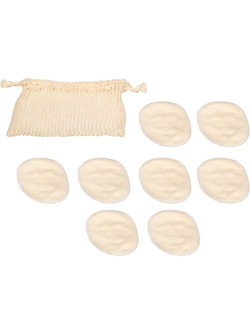 Sac avec 8 cotons démaquillants lavables - Kiabi Sac avec 8 cotons démaquillants lavables - Kiabi