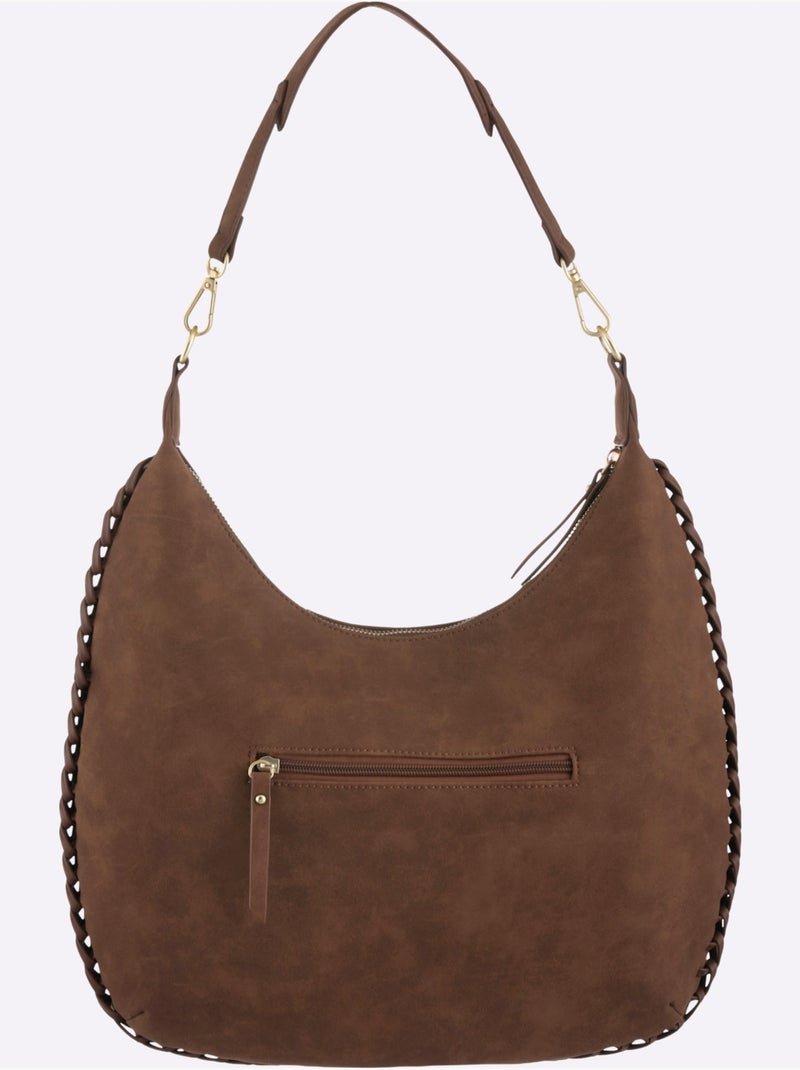 Sac Avec Tressage - Taille Standard - helline Marron - Kiabi
