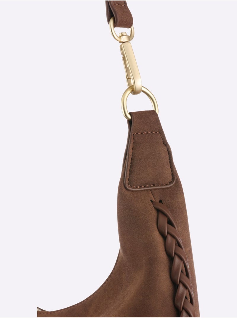 Sac Avec Tressage - Taille Standard - helline Marron - Kiabi