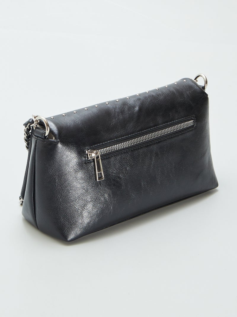 Sac baguette clouté en simili Noir - Kiabi