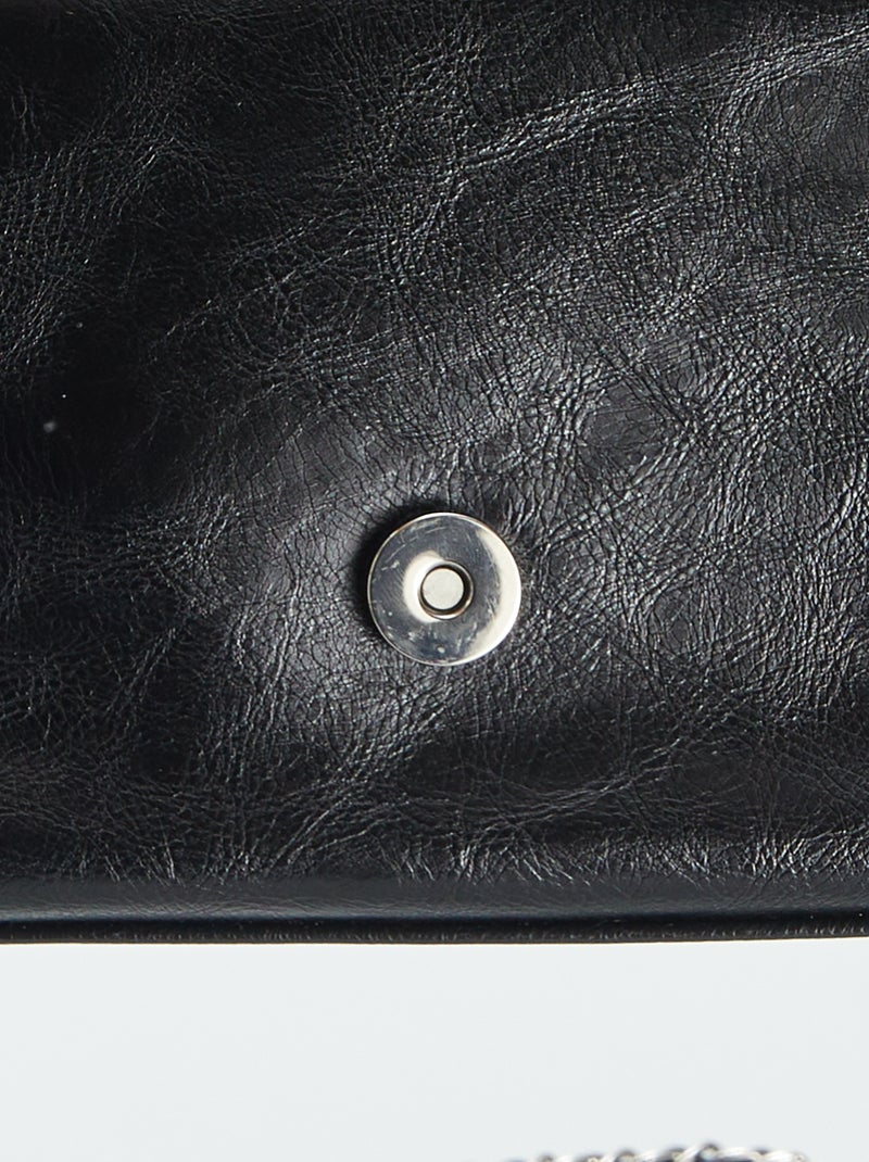 Sac baguette clouté en simili Noir - Kiabi