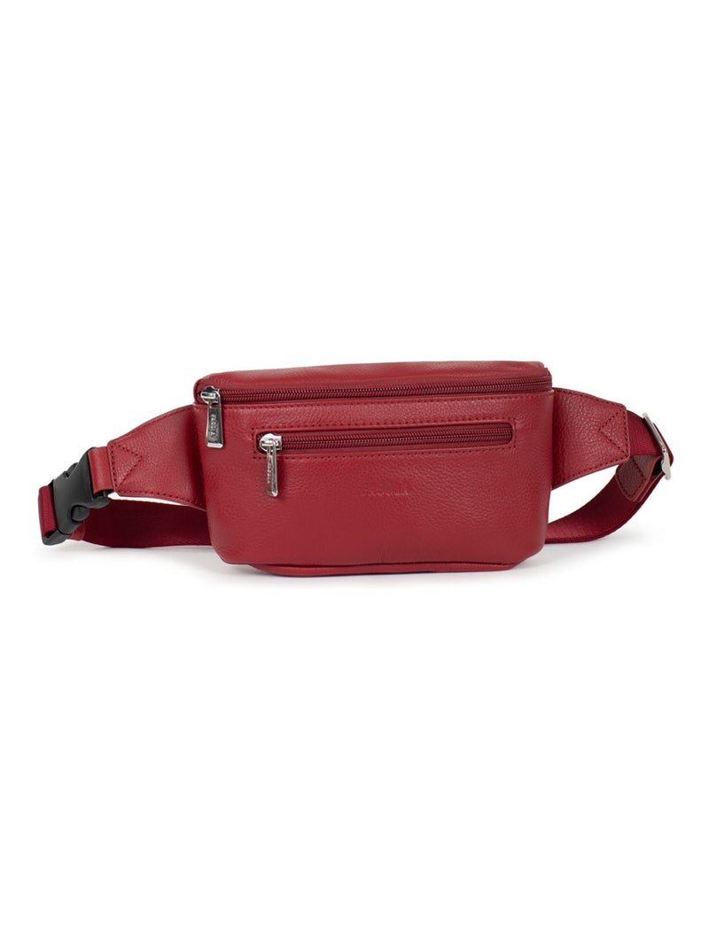 Sac banane - Cuir - Marta Rouge carmin - Kiabi