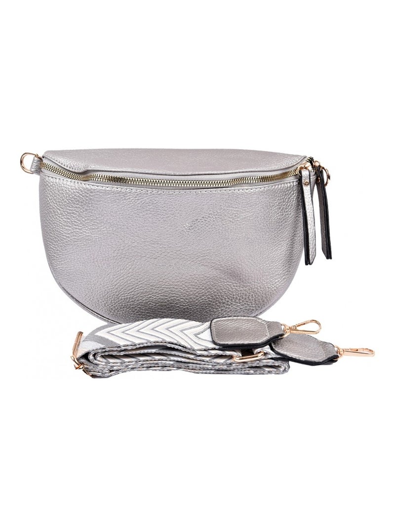 Sac Banane bandouillère Femme Argent - Kiabi