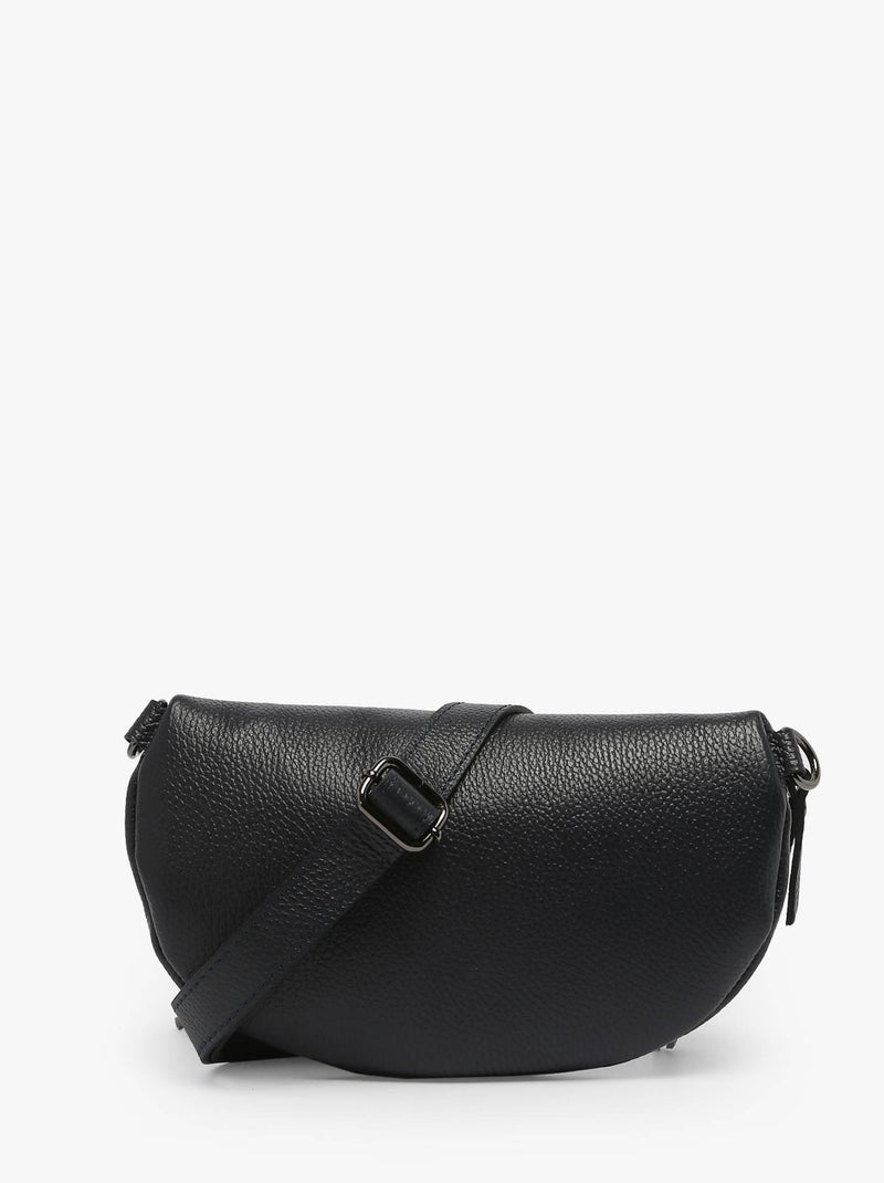 Sac Banane Caviar Cuir Milano Cuir De Vachette Bleu électrique - Kiabi