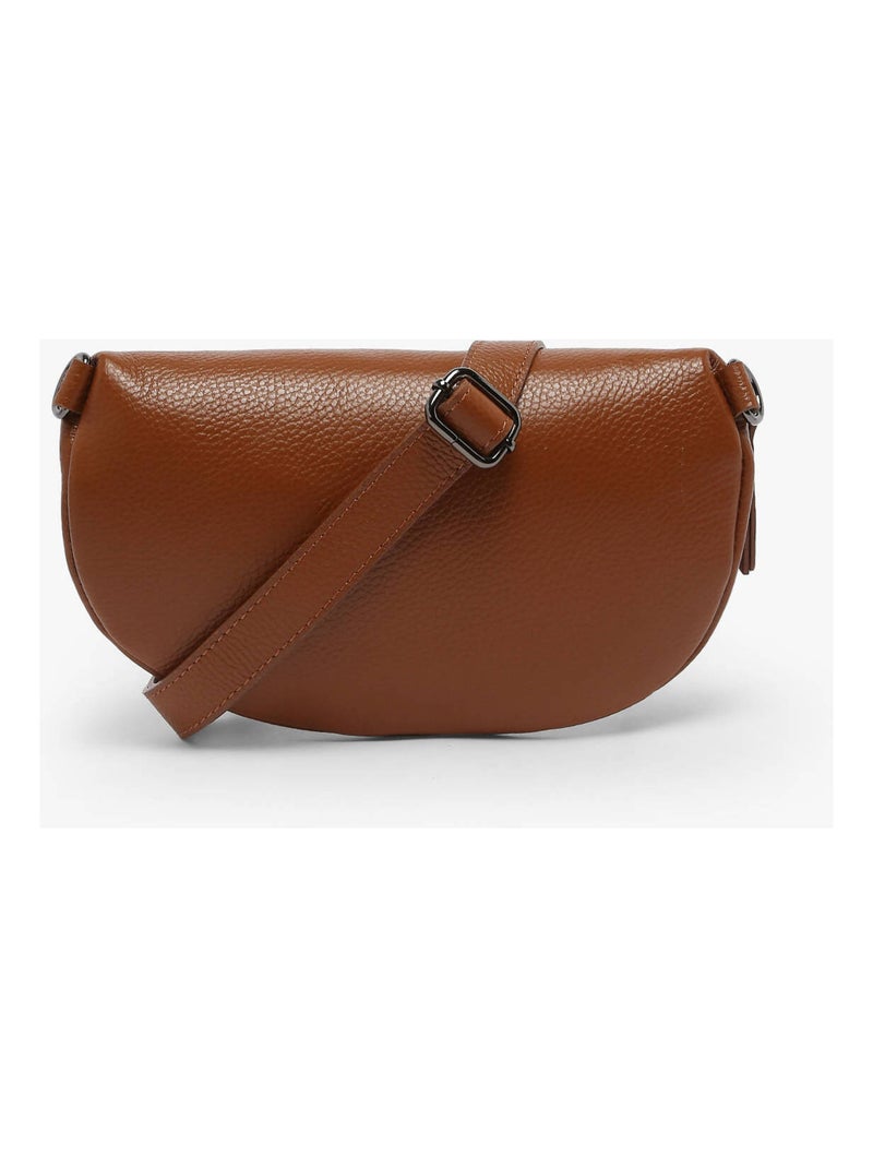 Sac Banane Caviar Cuir Milano Cuir De Vachette Marron tabac - Kiabi