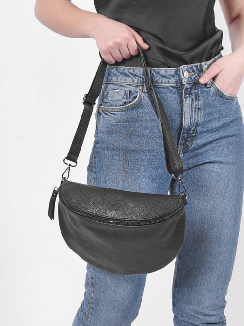 Sac Banane Caviar Cuir Milano Cuir De Vachette - Kiabi