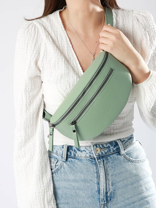 Sac Banane Caviar Cuir Milano Cuir De Vachette - Kiabi