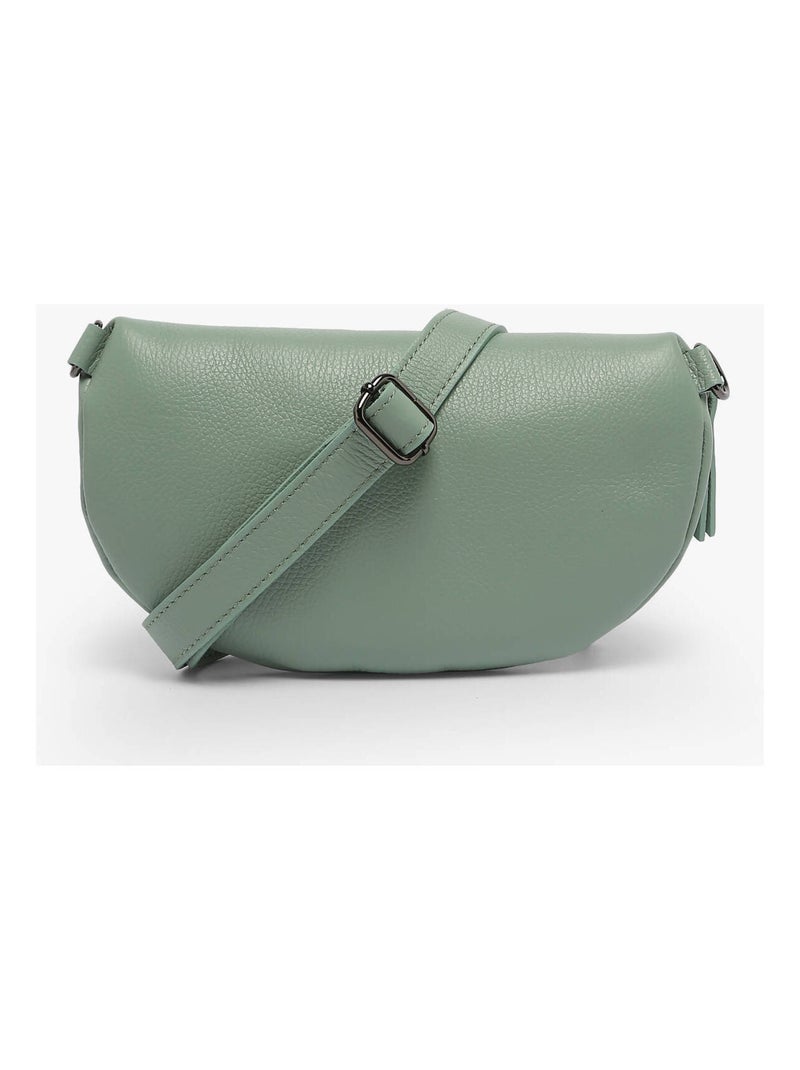 Sac Banane Caviar Cuir Milano Cuir De Vachette Vert kaki clair - Kiabi