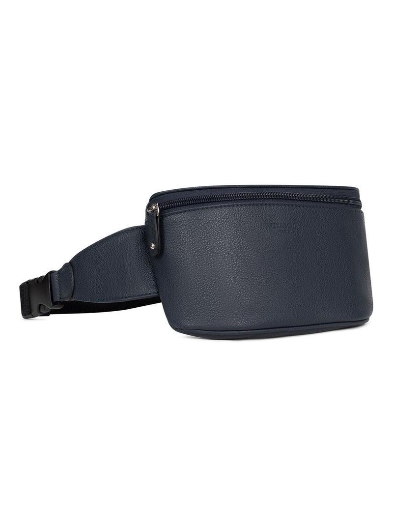 Sac banane  Cuir CONFORT Bleu marine - Kiabi
