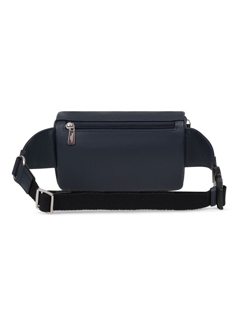 Sac banane  Cuir CONFORT Bleu marine - Kiabi