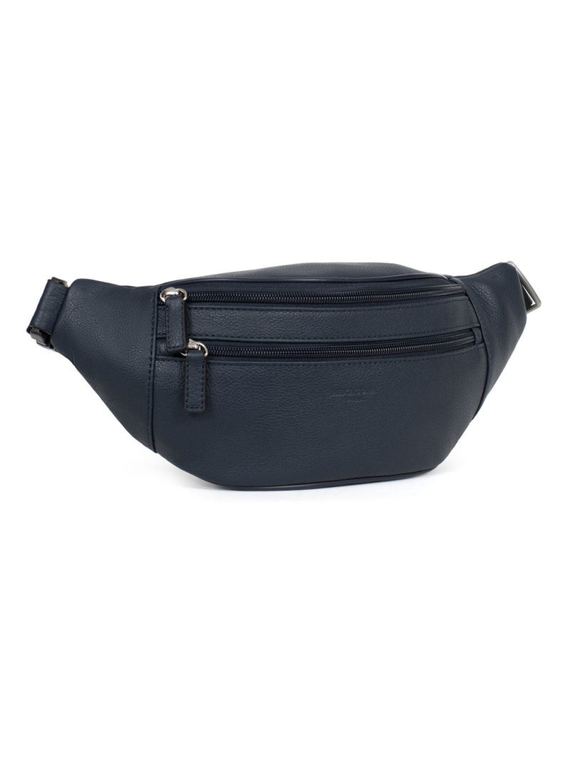 Sac banane  Cuir CONFORT Bleu marine - Kiabi