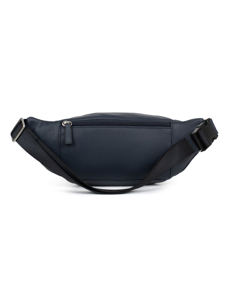 Sac banane  Cuir CONFORT Bleu marine - Kiabi