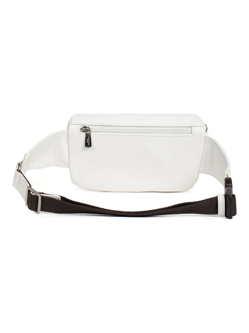 Sac banane  cuir confort hexagona Blanc - Kiabi