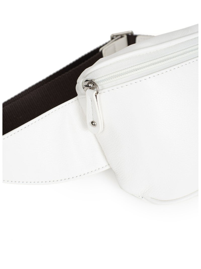 Sac banane  cuir confort hexagona Blanc - Kiabi