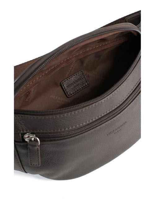 Sac banane  cuir confort hexagona - Kiabi