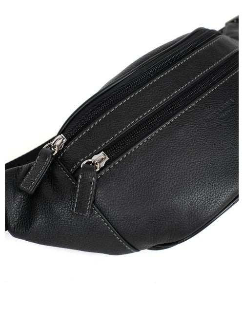 Sac banane  cuir confort hexagona - Kiabi