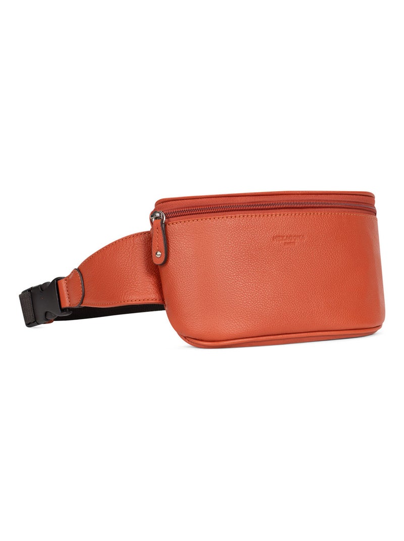 Sac banane  cuir confort hexagona Orange - Kiabi