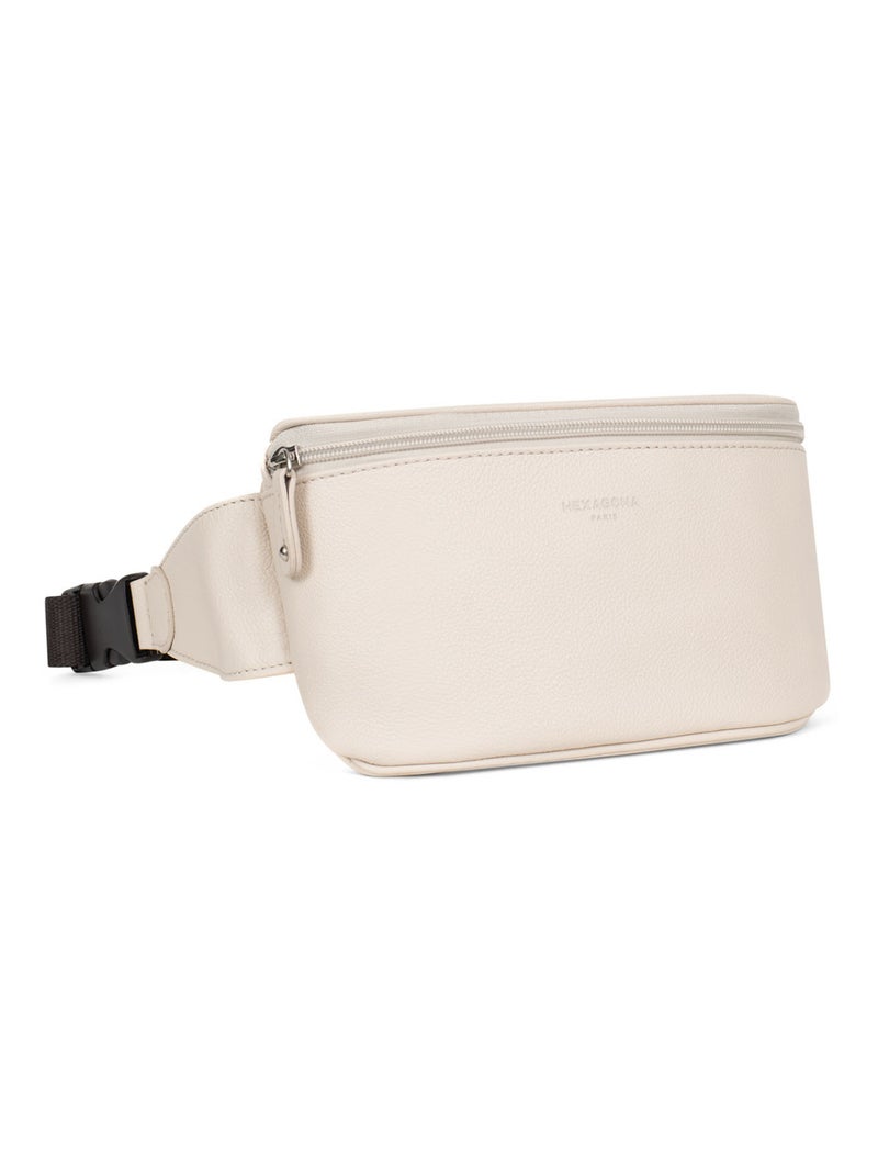 Sac banane  Cuir CONFORT Ivoire - Kiabi