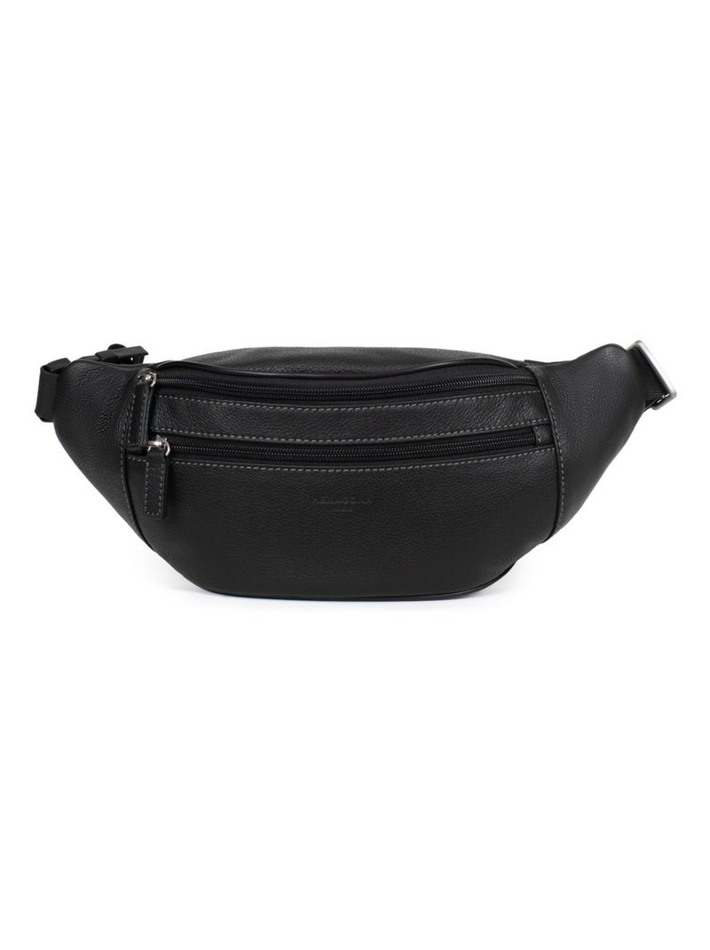 Sac banane  Cuir CONFORT Noir - Kiabi