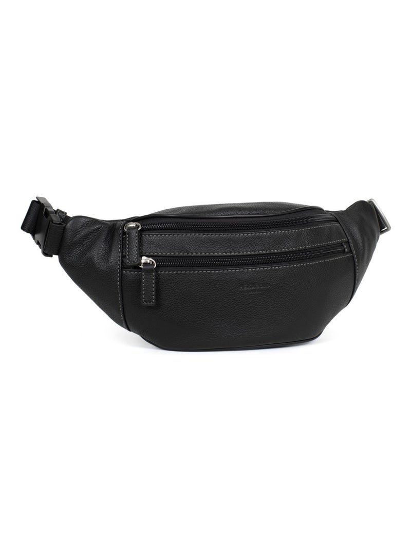 Sac banane  Cuir CONFORT Noir - Kiabi