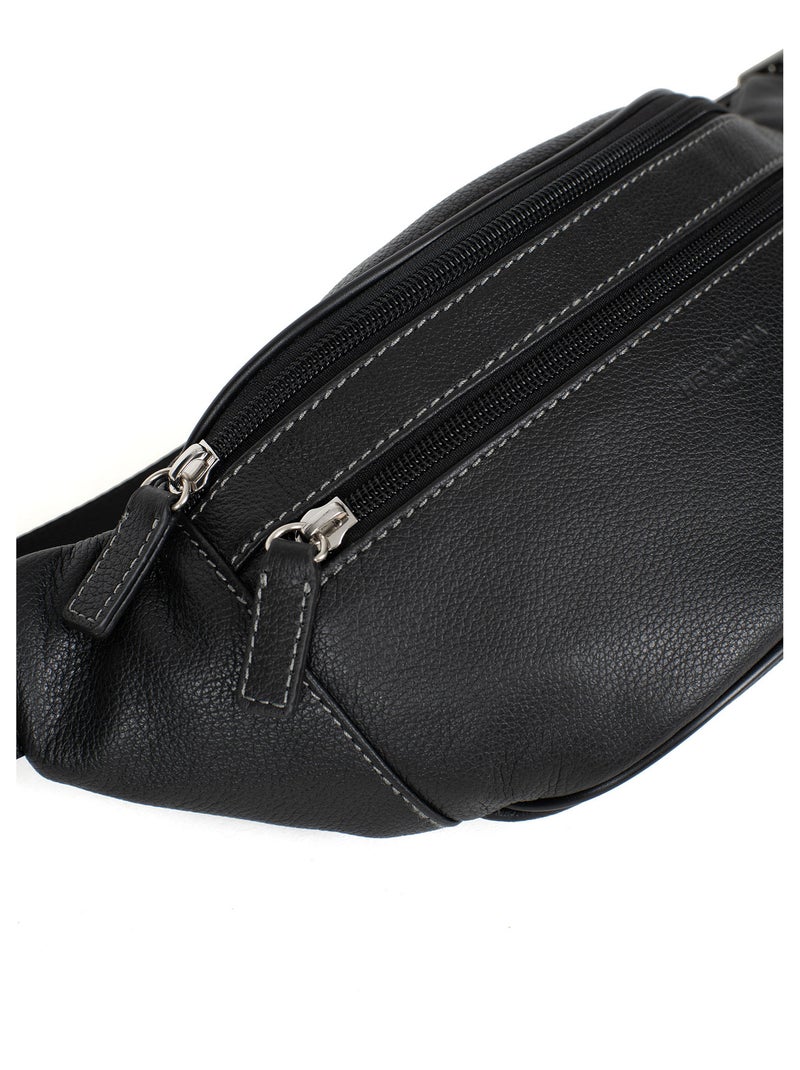 Sac banane  Cuir CONFORT Noir - Kiabi