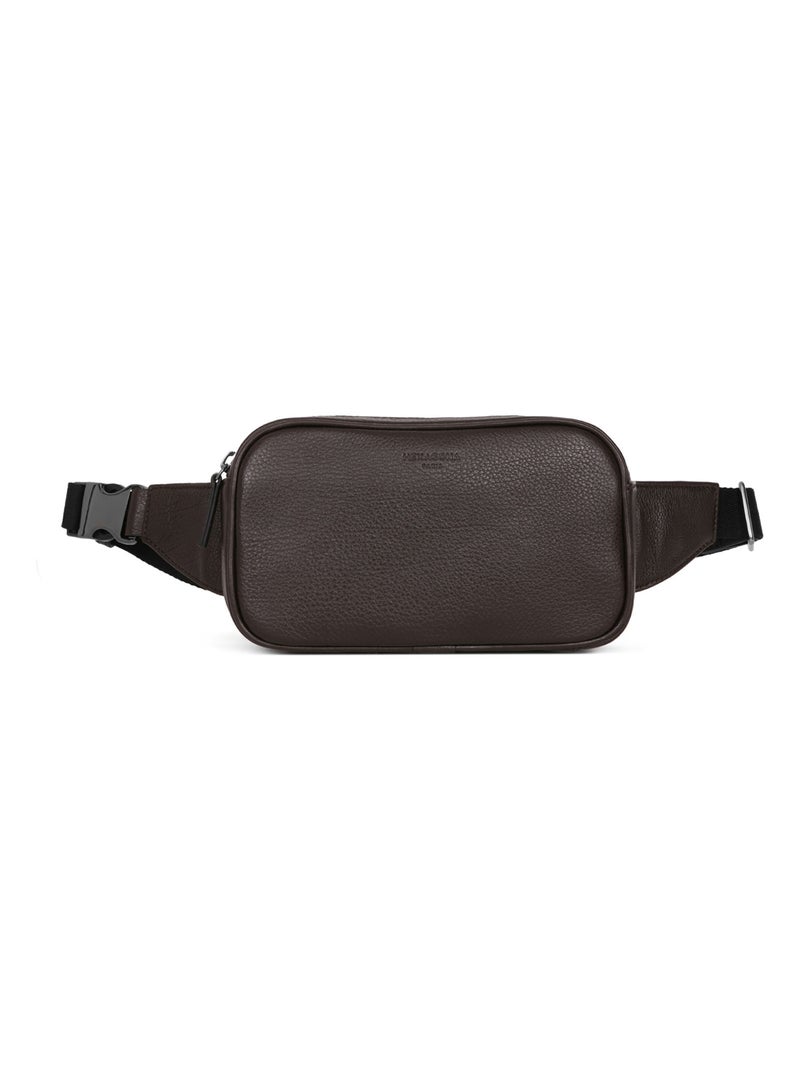 Sac banane  Cuir ENCORE Marron foncé - Kiabi