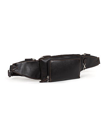 Sac banane cuir félin hexagona