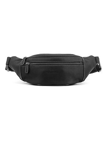 Sac banane cuir félin hexagona