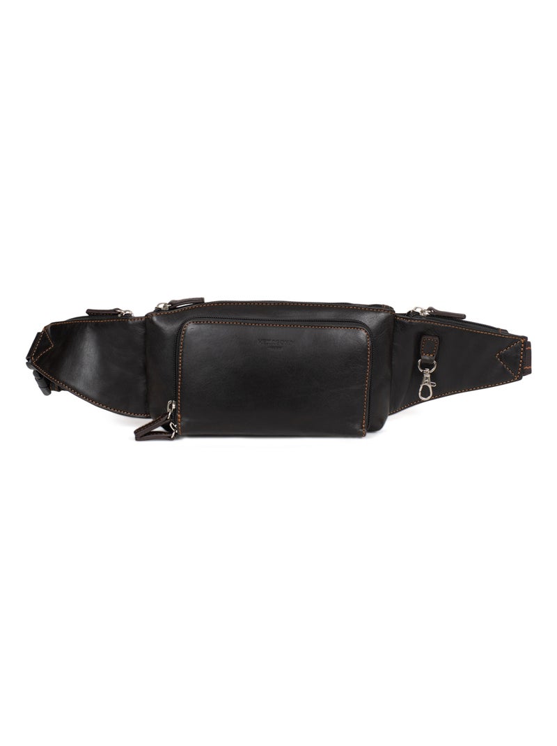 Sac banane  Cuir FÉLIN Marron - Kiabi