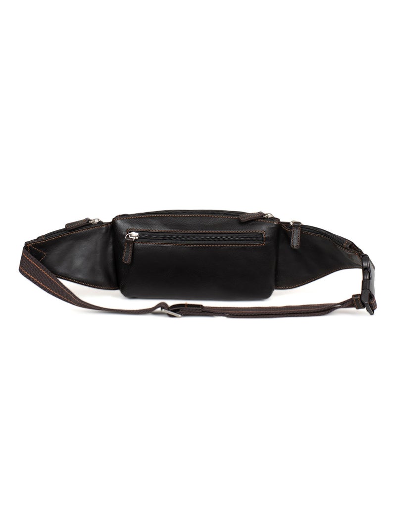Sac banane  Cuir FÉLIN Marron - Kiabi