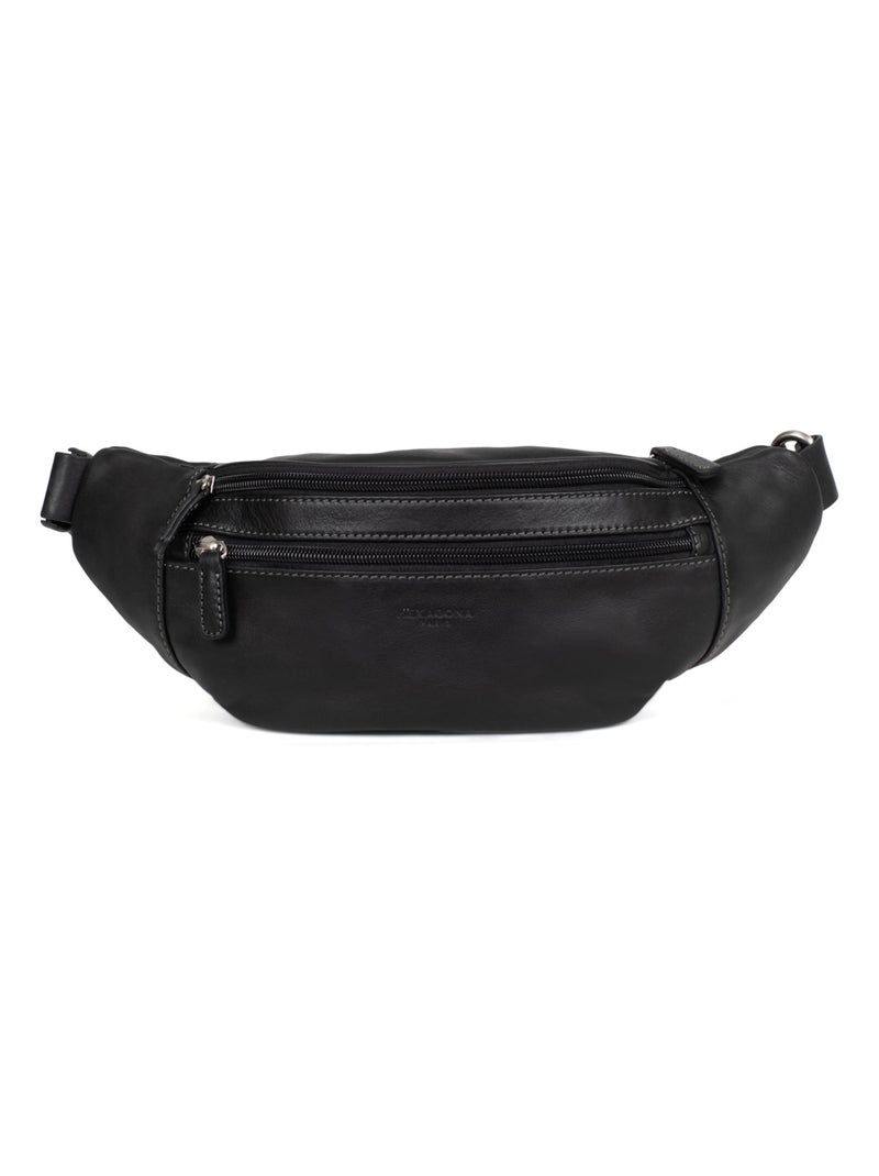 Sac banane  Cuir FÉLIN Marron - Kiabi