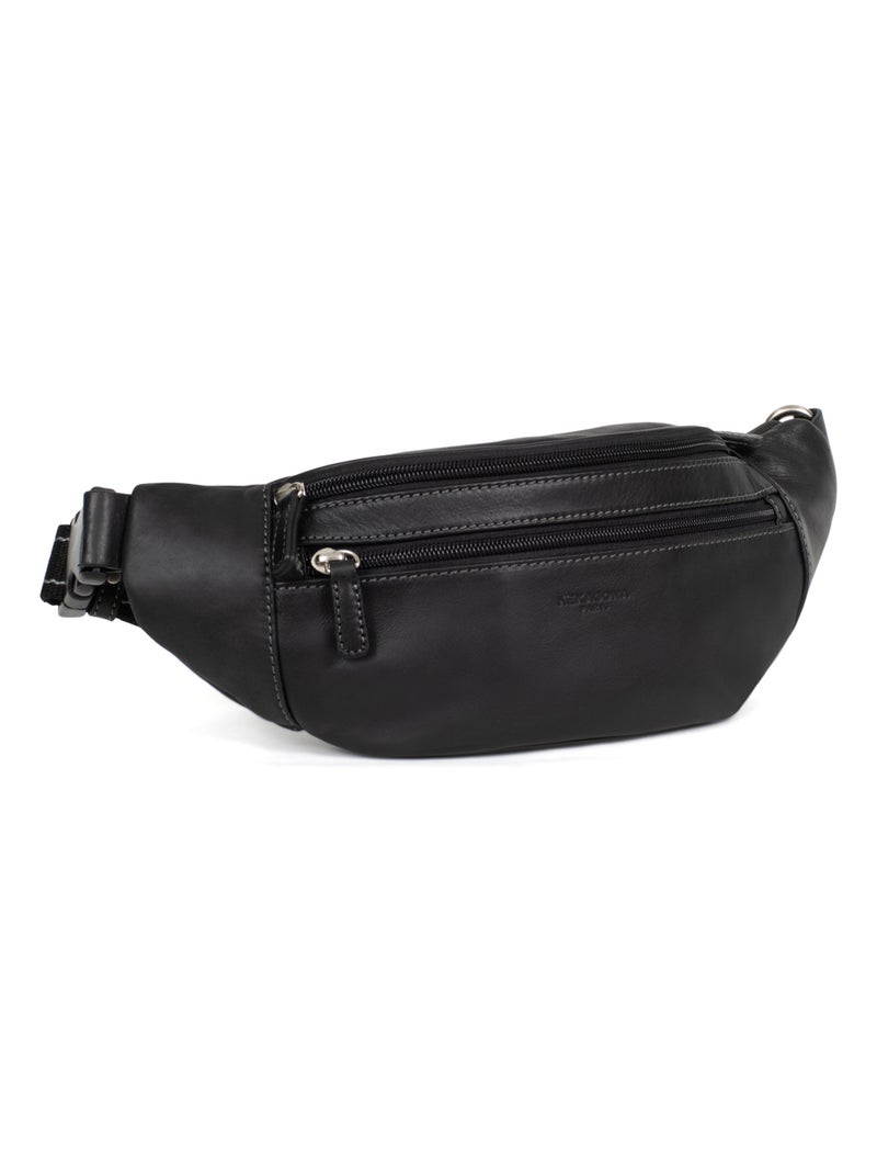 Sac banane  Cuir FÉLIN Marron - Kiabi