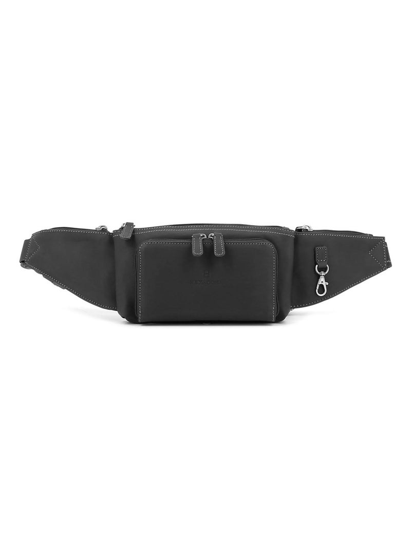 Sac banane  Cuir FÉLIN Noir - Kiabi