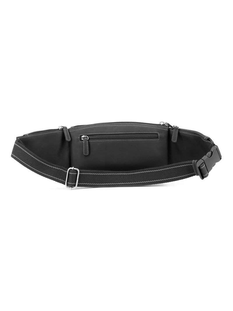 Sac banane  Cuir FÉLIN Noir - Kiabi