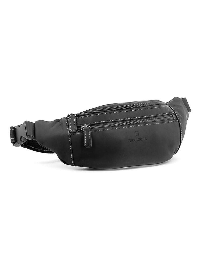 Sac banane  Cuir FÉLIN Noir - Kiabi