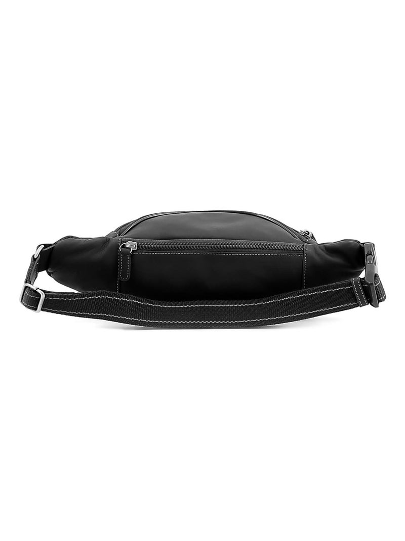 Sac banane  Cuir FÉLIN Noir - Kiabi