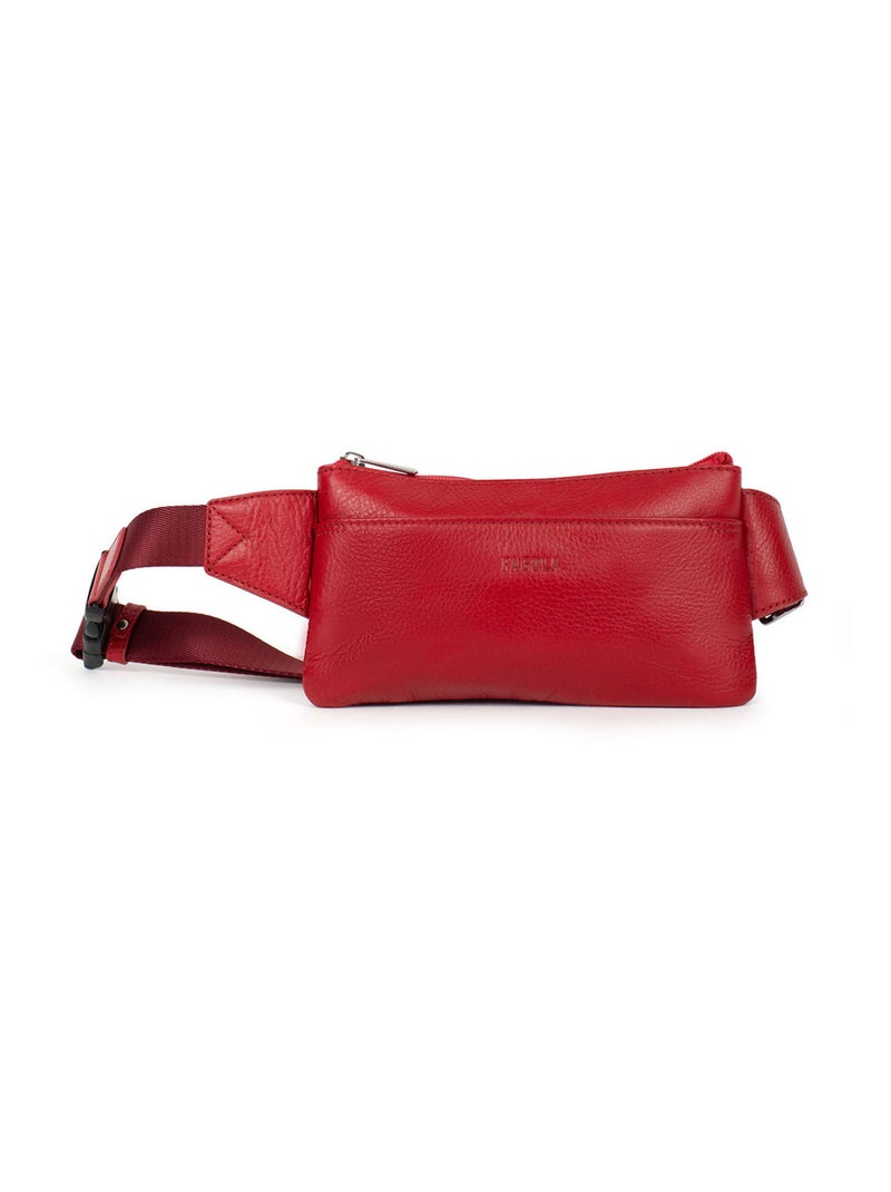 Sac banane Cuir Marta Femme Rouge foncé - Kiabi